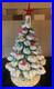 10.5 Nowell's Mold Ceramic Christmas Tree & Holly Base 1979 Vintage Bird Lights