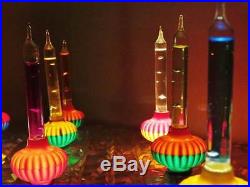 10 Noma Bubble Lights C6 Vintage Biscuit Xmas Tree Bubbling Lite Bulb With Slugs