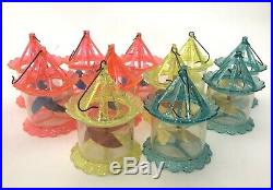 11 Vintage Christmas Tree Twinkler Bird Cage Spinner Ornaments with Box
