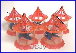 11 Vintage Christmas Tree Twinkler Bird Cage Spinner Ornaments with Box