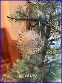 12 Vintage Austria Christmas Glass Ornament With Wire Org Label & Box