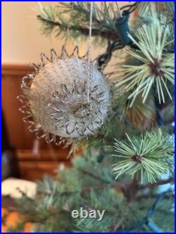 12 Vintage Austria Christmas Glass Ornament With Wire Org Label & Box