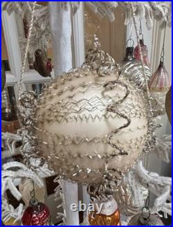 12 Vintage Austria Christmas Glass Ornament With Wire Org Label & Box