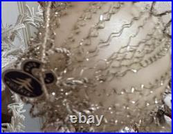 12 Vintage Austria Christmas Glass Ornament With Wire Org Label & Box