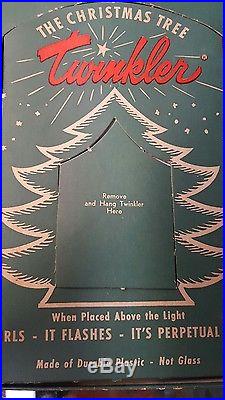 12 Vintage Christmas Tree Twinkler Birdcage Spinner Ornaments Original Box NOS
