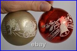 12 Vintage Glass Ornaments Circus Clown Noel Reindeer USA St Nick Christmas Tree