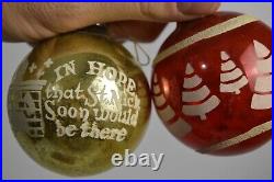 12 Vintage Glass Ornaments Circus Clown Noel Reindeer USA St Nick Christmas Tree