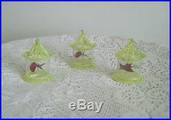 12 Vtg Plastic Carousel Birdcage Spinner Christmas Tree Ornaments/Decorations