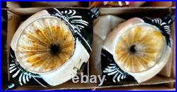 12 medium glass teardrop indent, vintage Christmas Ornament Mercury Glass 3,5'