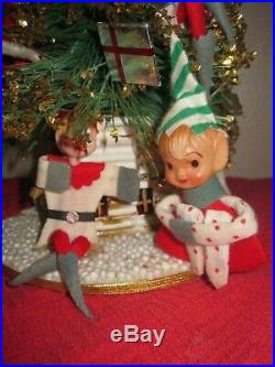 13 Vintage Christmas Tree 9 Bendable Pixie Elf Elves Santa Deer House & More