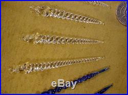 13 x excavated vintage glass icicles for christmas tree age 1930 German