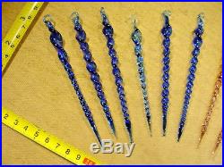 14 x excavated vintage glass icicles for christmas tree age 1930 German