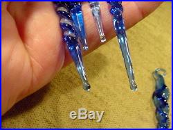 14 x excavated vintage glass icicles for christmas tree age 1930 German