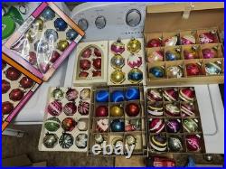 143 Vintage Mercury Glass Christmas Tree Ornaments 1950's