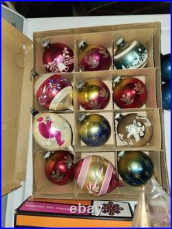 143 Vintage Mercury Glass Christmas Tree Ornaments 1950's