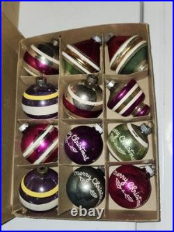 143 Vintage Mercury Glass Christmas Tree Ornaments 1950's