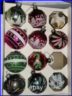 143 Vintage Mercury Glass Christmas Tree Ornaments 1950's