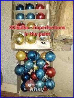 143 Vintage Mercury Glass Christmas Tree Ornaments 1950's