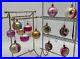 14x mismatched colours Christmas tree glass ornaments Indented Ornaments