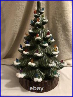 15 VINTAGE CERAMIC CHRISTMAS TREE TABLETOP LIGHTED 1970's