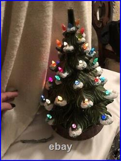 15 VINTAGE CERAMIC CHRISTMAS TREE TABLETOP LIGHTED 1970's