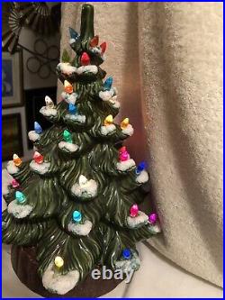 15 VINTAGE CERAMIC CHRISTMAS TREE TABLETOP LIGHTED 1970's