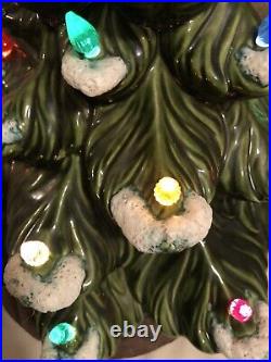 15 VINTAGE CERAMIC CHRISTMAS TREE TABLETOP LIGHTED 1970's