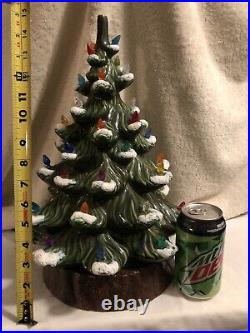 15 VINTAGE CERAMIC CHRISTMAS TREE TABLETOP LIGHTED 1970's