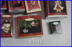 17 Vintage Hallmark Keepsake Christmas Tree Ornaments Santa Claus Lot