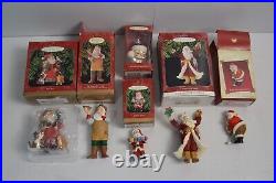 17 Vintage Hallmark Keepsake Christmas Tree Ornaments Santa Claus Lot