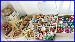 170+ Vtg Glass Christmas Tree Ornaments Mixed Lot Large Collection Hallmark Etc