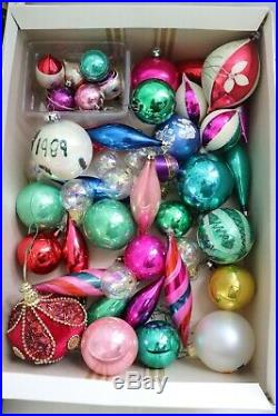 170+ Vtg Glass Christmas Tree Ornaments Mixed Lot Large Collection Hallmark Etc