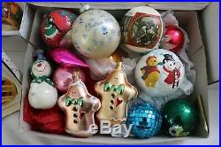 170+ Vtg Glass Christmas Tree Ornaments Mixed Lot Large Collection Hallmark Etc