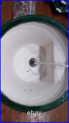 18 Inch Tall Vintage Ceramic Christmas Tree with base, bulb, lights