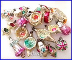 18 Vintage Ukrainian Glass Christmas Fir-Tree Ornaments Xmas Decorations Old Set
