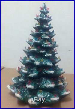 18 tall Byron Mold Christmas Tree 1972 base Light up 1970s ceramic vintage