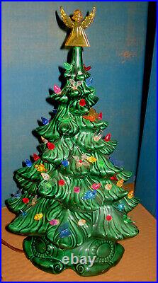 19 Vintage Atlantic Ceramic Christmas Tree Butterflies, Doves, Poinsettias