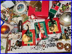 190+ Pieces Christmas Tree Ornaments, Decorations, Shiny Brite, Gorham+++++++++