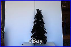 1920's Style Vintage Ostrich Feather Christmas Tree 36'' Real Black Ostrich 3ft