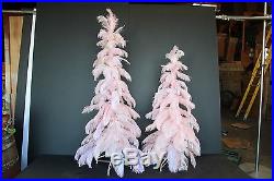 1920's Style Vintage Ostrich Feather Christmas Tree 36'' Real Pink Ostrich 3ft