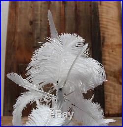 1920's Style Vintage Real Mixed Feather Christmas Tree 5' White Ostrich & Duck