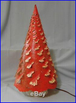 1950's Vintage Econolite RED CHRISTMAS TREE Roto Vue MOTION LIGHT Lamp