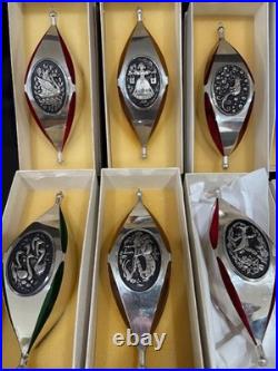 1972 International Sterling Silver Twelve Days Of Christmas Ornaments