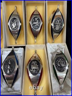 1972 International Sterling Silver Twelve Days Of Christmas Ornaments