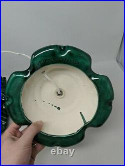 1974 Atlantic Mold 17 Lighted Ceramic Christmas Tree Scroll Base VTG 1970s 70s