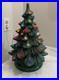1975 Vintage Ceramic Christmas Tree Lighted with Base 16.5 Inches Tall