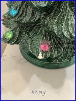 1975 Vintage Ceramic Christmas Tree Lighted with Base 16.5 Inches Tall 1975 Vintage Ceramic Christmas Tree Lighted with Base 16.5 Inches Tall
