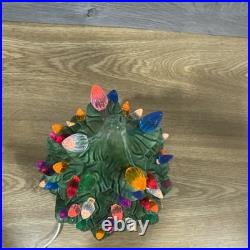 1977 Vintage Mold Ceramic Lighted Christmas Tree 12 Tall