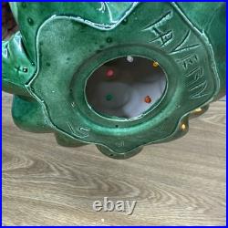 1977 Vintage Mold Ceramic Lighted Christmas Tree 12 Tall