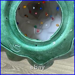 1977 Vintage Mold Ceramic Lighted Christmas Tree 12 Tall